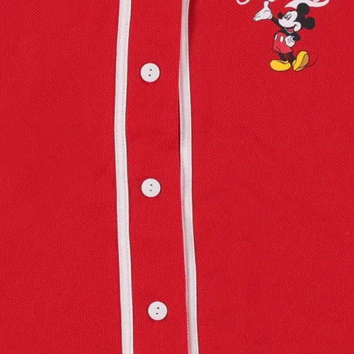 Miniatura 5 de Disney Camiseta de béisbol de Mickey Mouse con botones para mujer, diseño de Mickey y Minnie Mouse