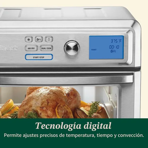 Miniatura 4 de Cuisinart Horno Tostador con Freidora de Aire, Pantalla Digital, Combo de Horno Tostador con Freidora de Aire de 1800 Vatios con Temperatura