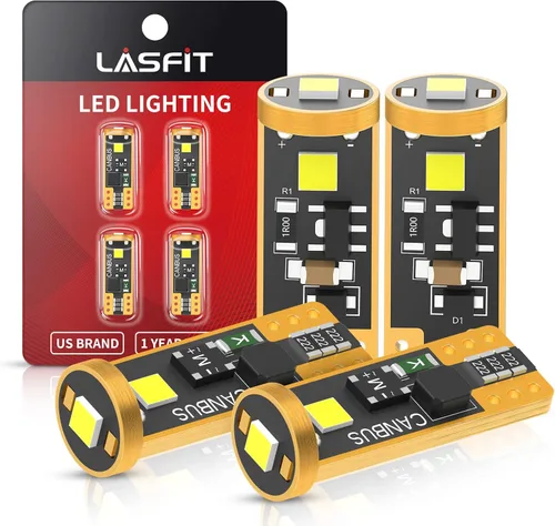 LASFIT 194 Bombilla LED 6000K Blanca, T10 168 2825 W5W Bombillas LED de Reemplazo, Para Luz de Cúpula, Mapa, Luz de Puerta, Luz de Cortesía, Luz de