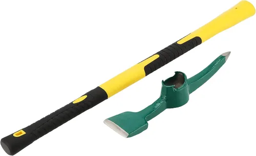 Miniatura 5 de MOUYAT Azada Mattock de púa grande de 24 pulgadas, hacha de acero forjado con mango de fibra de vidrio para aflojar el suelo, prospectar, cultivar
