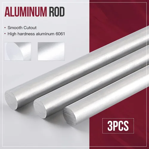 Miniatura 3 de Varilla redonda de aluminio 6061 de 1-1/2 pulgadas de largo sólido T6511 de 13 pulgadas de largo, extruido, 1.5 pulgadas de diámetro y 13 pulgadas