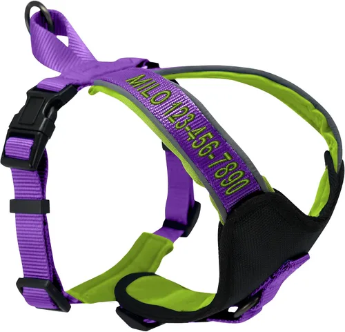 Miniatura 28 de Arnés para perro Pawtitas para entrenamiento de suave, ajustable, reflectante, acolchado para cachorros, Azul