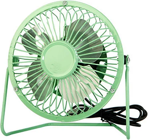 Miniatura 12 de Sokelinn-six Ventilador de escritorio USB pequeño de 4 pulgadas, mini ventilador de refrigeración personal silencioso de metal para el hogar, Rosa