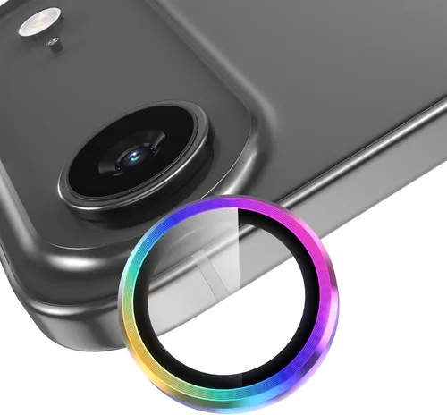 Miniatura 36 de YWXTW Protector de lente de cámara para iPhone 15/15 Plus/16e/ 17e, anillo de metal antiarañazos individual protector de pantalla de vidrio templado