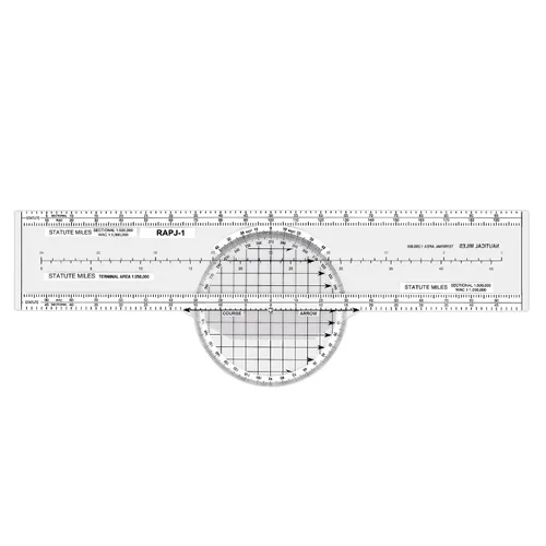 Miniatura 2 de Regla de diapositiva de aviación trazador de aviación con 8 funciones para accesorios de estudiantes piloto trazador de azimut giratorio, gráficos