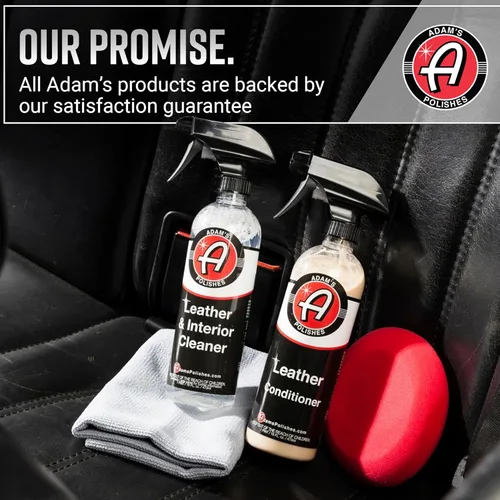 Miniatura 8 de Adam's Polishes Kit de cuidado de cuero – Limpiador y acondicionador de cuero Suministros de limpieza de automóviles Protección UV para accesorios