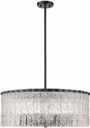 Miniatura 2 de Z-Lite 1943P26-MB Glacier - Colgante de 10 luces en estilo contemporáneo-11 pulgadas de alto y 26.75 pulgadas de ancho, color acabado: negro mate