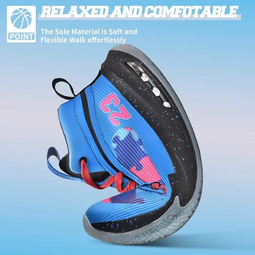 Miniatura 6 de ASHION Boys Girls Shoes Sneakers Kids Shoes Boy's Running Shoes for Kids Basketball Shoes Tennis Shoes Non-Slip Sneakers
