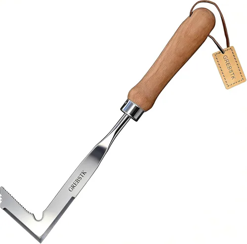 Miniatura 9 de GREBSTK - Herramienta de jardinería manual de acero inoxidable para grietas L-shaped blade, razor-sharp hardened, rust-resistant, comfortable