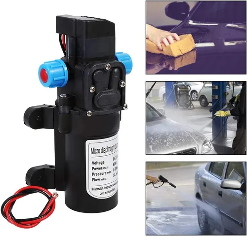 Miniatura 2 de Bomba autocebante de agua, bomba de microdiafragma de alta presión de 12 V 60 W, bomba de rociador autocebante de 116 PSI para caravana, camping