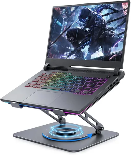 Miniatura 8 de Soporte para Portátil para Escritorio, Diseño Ergonómico Ajustable de Aluminio Plegable y Portátil Soporte para Computadora, Compatible con MacBook