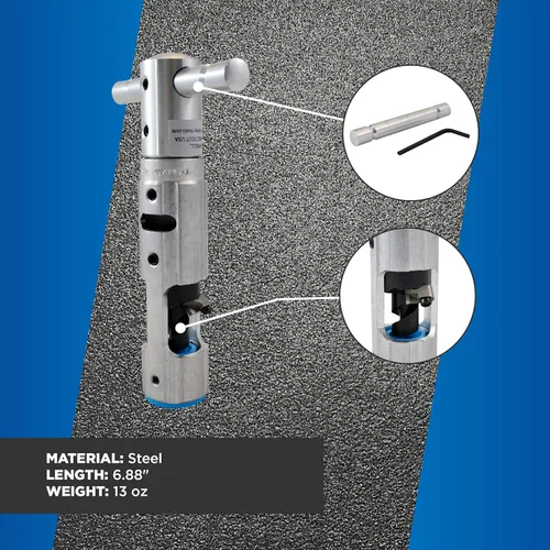 Miniatura 3 de Cablematic CST 625 - Herramienta combinada azul de perforación y pelado para técnicos profesionales, electricistas e instaladores, herramienta