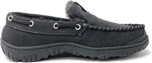 Miniatura 2 de Clarks Indoor Outdoor Grey House Slipper Suede Leather Sherpa Lined Ankle Bootie