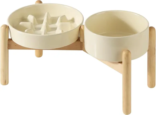 Miniatura 35 de Havniva Tazón de cerámica de 0.9 tazas para perros de alimentación lenta para perros pequeños, alimentador lento para mascotas de 6.1 pulgadas, 1 x