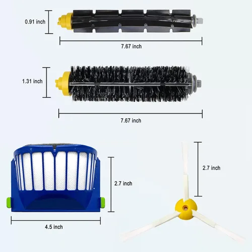 Miniatura 6 de Kit de accesorios de repuesto para iRobot Roomba 600 Series 694 675 692 676 695 677 671 655 645 690 680 660 650 620 614 y 500 Series 595 585 564