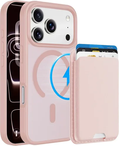 Miniatura 27 de Funda magnética para iPhone 12 Pro Max, cartera magnética desmontable con soporte para tarjetas, [compatible con MagSafe] grado militar, a prueba
