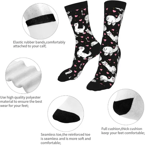 Miniatura 7 de bassyil Lindos calcetines de Axolotl novedosos, calcetines de vestir casuales locos y divertidos para mujeres y hombres