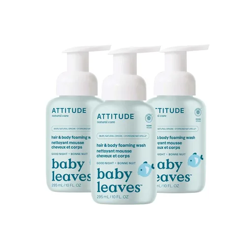 Miniatura 9 de ATTITUDE Lavado Espumoso 2 en 1 para Cabello y Cuerpo de Bebé, Champú Jabón Verificado por EWG, Dermatológicamente Probado, Hecho con Ingredientes