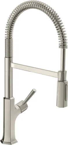 Miniatura 11 de hansgrohe Locarno 04855800 - Grifo de cocina de acero inoxidable con pulverizador extraíble, grifo para fregadero de cocina, óptica de acero