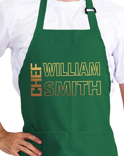 Miniatura 8 de Delantal de chef personalizado con nombre – Delantal personalizado para hombres, regalo de cocina de barbacoa para papá, marido o abuelo – Delantal