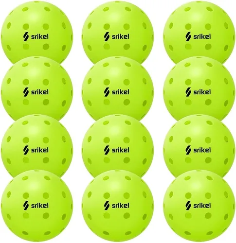 Bolas de Pickleball Srikel para Exteriores - Bolas de Pickleball Aprobadas por USAPA, Diseño Roto-Moldeado Sin Costuras para Durabilidad, 4 Paquetes