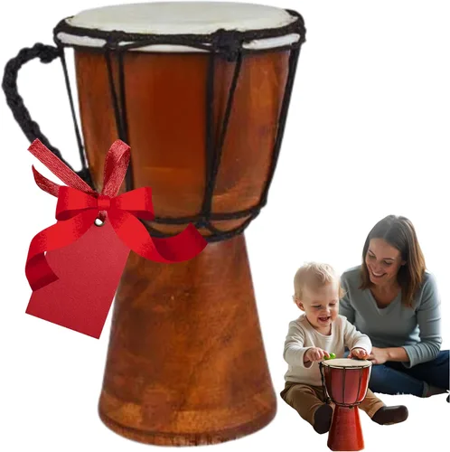 Tambores Djembe Drum Djembe es un tambor de copa cubierto de piel de cabra con cuerda, tocado por manos estilo África occidental (4x8) Diseñado en