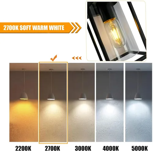 Miniatura 4 de Bombilla LED regulable T45 equivalente a 60 W, bombillas LED Edison vintage E26, bombilla decorativa tubular transparente, 2700 K, blanco suave, 750