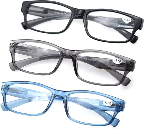 Miniatura 2 de MODFANS Gafas de lectura de gran valor 3 pares de elegantes gafas de sol Comfort Spring Bisagra unisex para lectores de hombres y mujeres +1,0