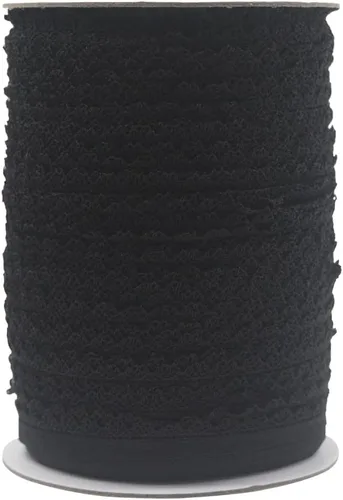 Miniatura 10 de Bristlegrass Picot Loop - Banda elástica para coser de 1/2 pulgada, 0.512 in, corona de carrete con volantes, cinta elástica de encaje para atar