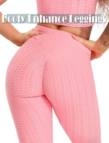 Miniatura 23 de SEASUM - Pantalones de yoga de cintura alta para mujer, con control de abdomen y realce de glúteos, leggings favorecedores para entrenar y correr