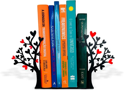 Miniatura 12 de Sujetalibros de árbol con silueta inspirada en la naturaleza, acero con revestimiento epoxi negro mate, par decorativo de soportes para libros