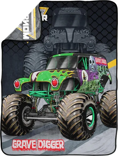 Miniatura 2 de Jay Franco Monster Jam Slash - Manta de 5 piezas, incluye manta, cortinas