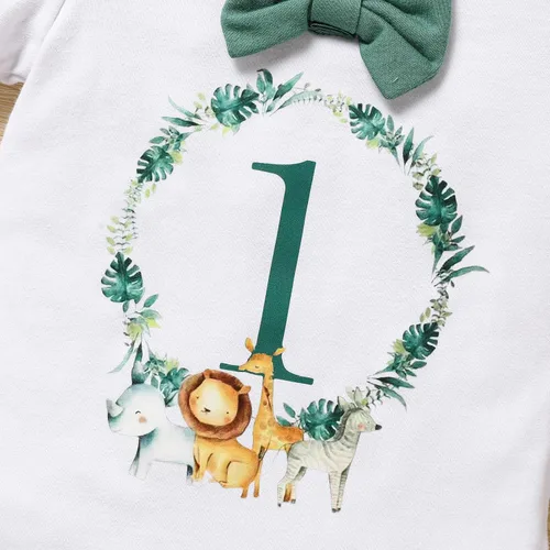 Miniatura 4 de GRNSHTS Ropa divertida de primer cumpleaños para bebé niño, mameluco con pajarita, mameluco para tartas