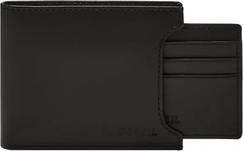 Miniatura 6 de Fossil Cartera de cuero plegable deslizante 2 en 1 con funda extraíble para tarjetas para hombres