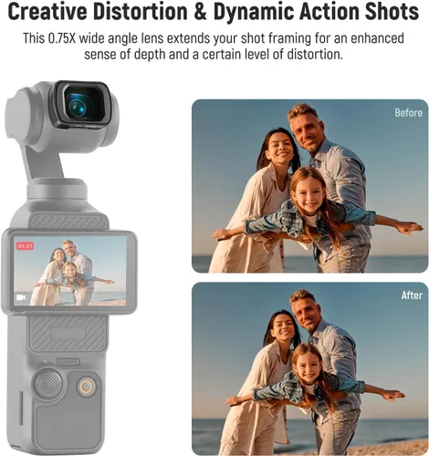Miniatura 4 de NEEWER Juego de filtros ND compatibles con DJI Osmo Pocket 3 Creator Combo Accesorios, lente gran angular + ND2-32 variable + CPL + filtro