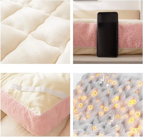 Miniatura 2 de Colchón japonés de suelo – Colchón tradicional para futón, tapete de tatami de 4 pulgadas de grosor, litera de siesta para niños y adultos, yoga