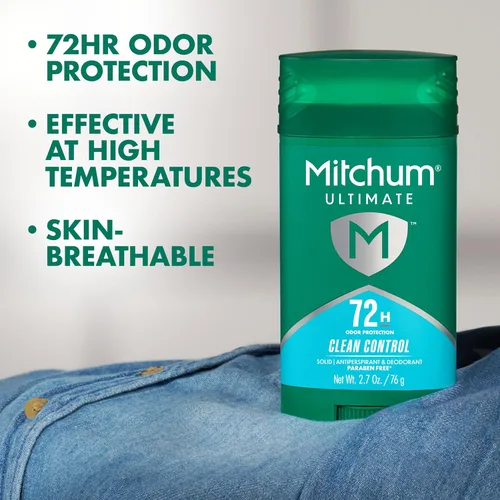 Miniatura 2 de Mitchum Ultimate 72H - Antitranspirante y desodorante para hombre, sólido invisible, control limpio, paquete de 2
