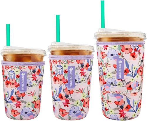 Miniatura 7 de Funda aislante de café helado reutilizable para bebidas frías y fundas de neopreno para tazas de café frío, funda más fría de 16 a 32 onzas