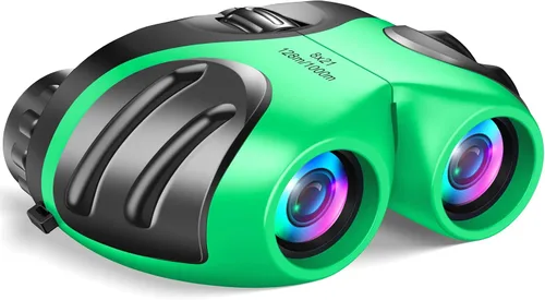 Miniatura 16 de LET'S GO! Binoculares para niños, prismáticos compactos de alta resolución a prueba de golpes