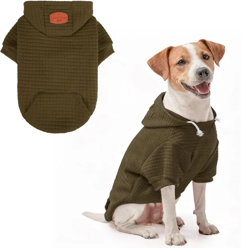 Miniatura 89 de BEAUTYZOO Sudadera con capucha para perro pequeño con bolsillos, ropa para perros pequeños y medianos, niño y niña, abrigos de algodón laminado tipo