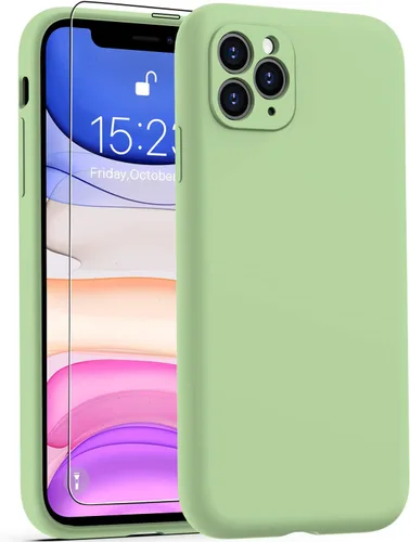 Miniatura 23 de DEENAKIN Funda de silicona compatible con iPhone 12 con protector de pantalla, mejora la protección de la cámara, funda protectora suave y flexible