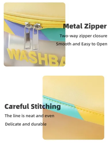 Miniatura 3 de LEJN Neceser Bolsa de viaje Bolsa de maquillaje resistente al agua Bolsa de cosméticos Organizador de viaje Contenedor de tamaño completo Artículos