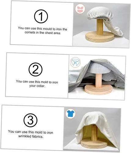 Miniatura 9 de La tabla de planchar de madera del sujetador se utiliza para sujetadores, camisas, collares, puños y sombreros, la mini tabla de planchar pequeña
