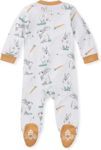 Miniatura 60 de Burt's Bees Baby - Mameluco para bebés, pijama, 100% algodón orgánico, cierre frontal, pies cerrados antideslizantes