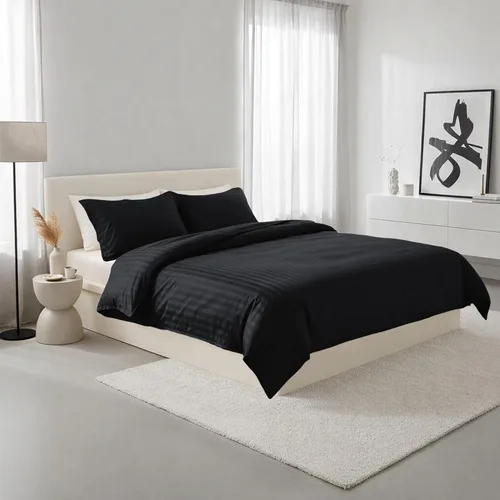Miniatura 6 de Elegant Comfort Silky-Soft - Juego de funda de edredón de 3 piezas, calidad hotelera, 1500, sin arrugas, tamaño matrimonial/queen, color negro