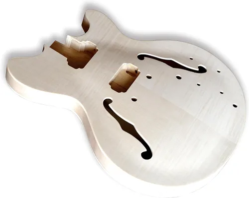 Miniatura 3 de DIY SES estilo guitarra eléctrica kits tilo con AAA flameado arce superior cuerpo arce cuello usted construye la guitarra