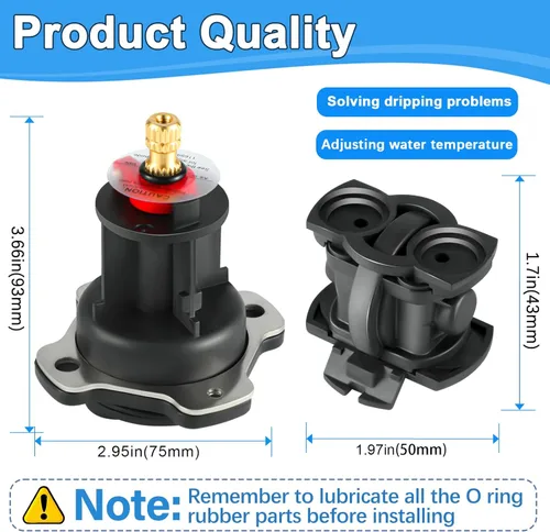 Miniatura 7 de Kit de tapa de mezclador y unidad de equilibrio de presión GP876851, compatible con válvulas de ducha Kohler K-304 y K-11748, kit de reparación