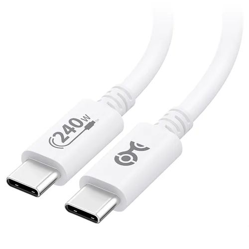 Cable Matters Cable USB C de 240 W - 6.6 pies, hasta [carga de 240 W, 480 Mbps], sin soporte de video, cable de carga USBC/cable de carga USBC para