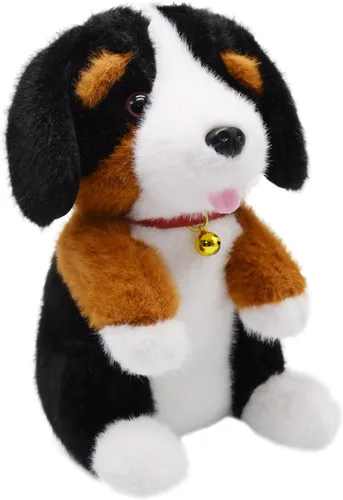 Miniatura 7 de Adorable animal de peluche de Beagle ultrasuave y esponjoso, peluche de perro pequeño con lengua rosa diminuta que asoma, regalos encantadores