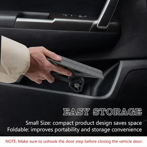 Miniatura 6 de COWVIE Escalón plegable para puerta de auto: Escalón para acceso al techo del vehículo para ambos pies, Escalera para la mayoría de SUV, Camiones